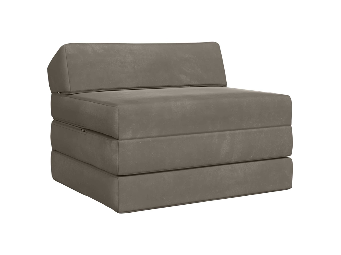 Vidaxl Sofá Cama Dobrável Cinzento-claro 200 X 70 X 10 Cm Veludo