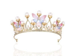 Corona De Borboletas Com Pérolas Para Meninas Acessórios De Cabelo Para Festas E Eventos