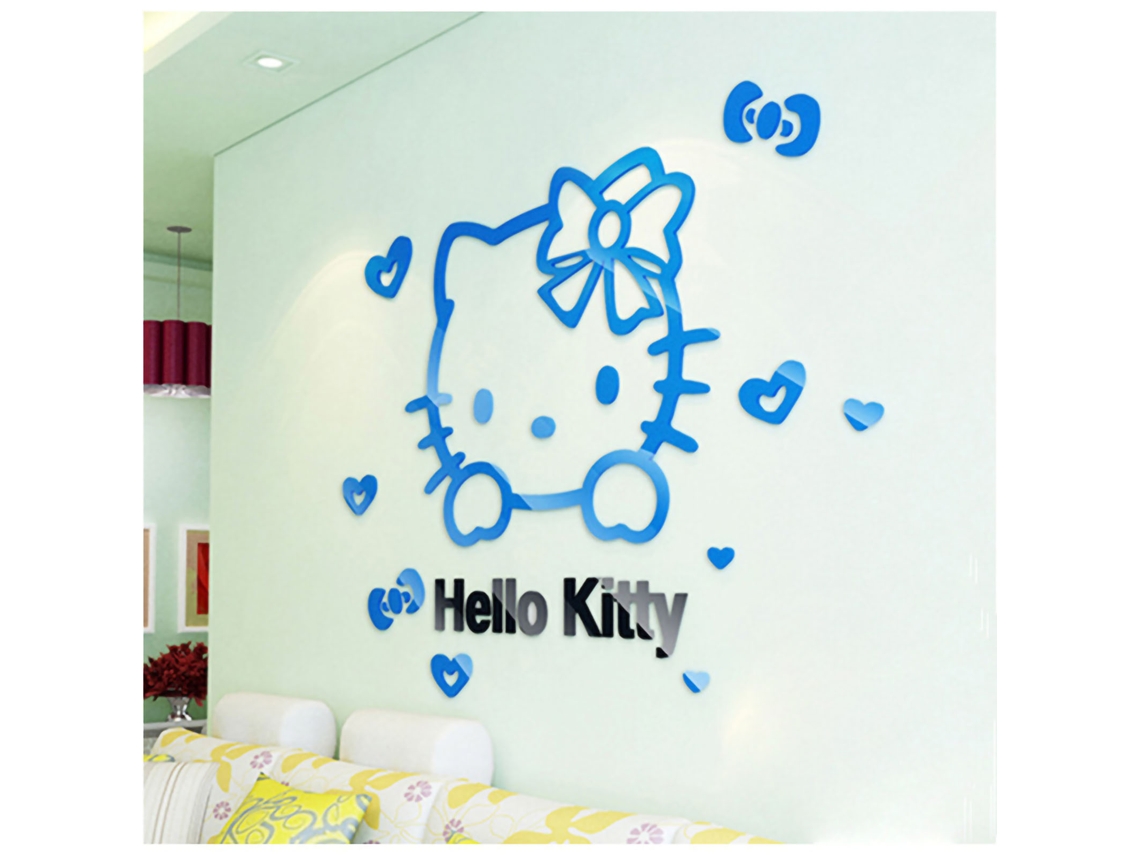 Adesivo de parede fofo da Hello Kitty da Laxiscreed para uma decoração divertida e encantadora.