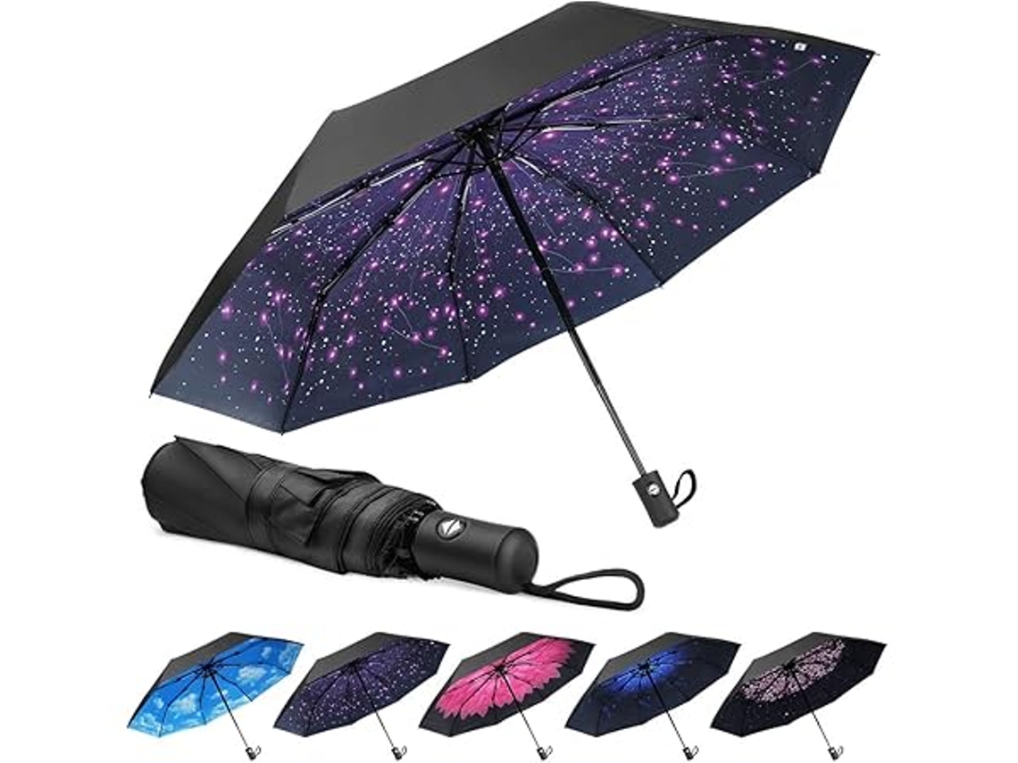 Guarda chuva Automático, Fabricado com Materiais Ecológicos, Leve, Proteção Solar e Impermeável, Uso em Oferecer como Presente., Multifunç STELASPLEN