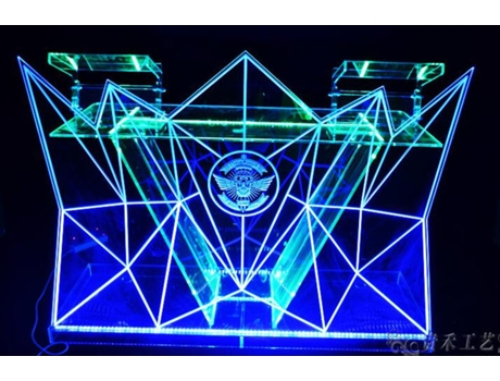 Móveis Comerciais de Acrílico Bar de Coquetéis Mesa com Iluminação Led[150X50X90Cm]