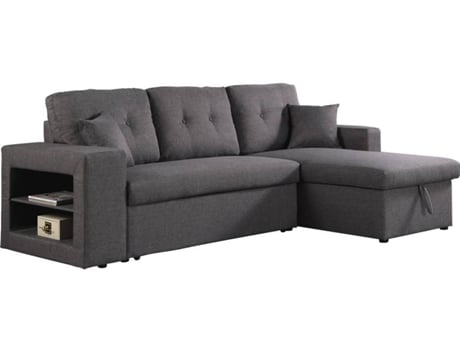 Sofá esquinero convertible/reversible  ''Axel'' - Gris (233 x 146 x 86 cm)
