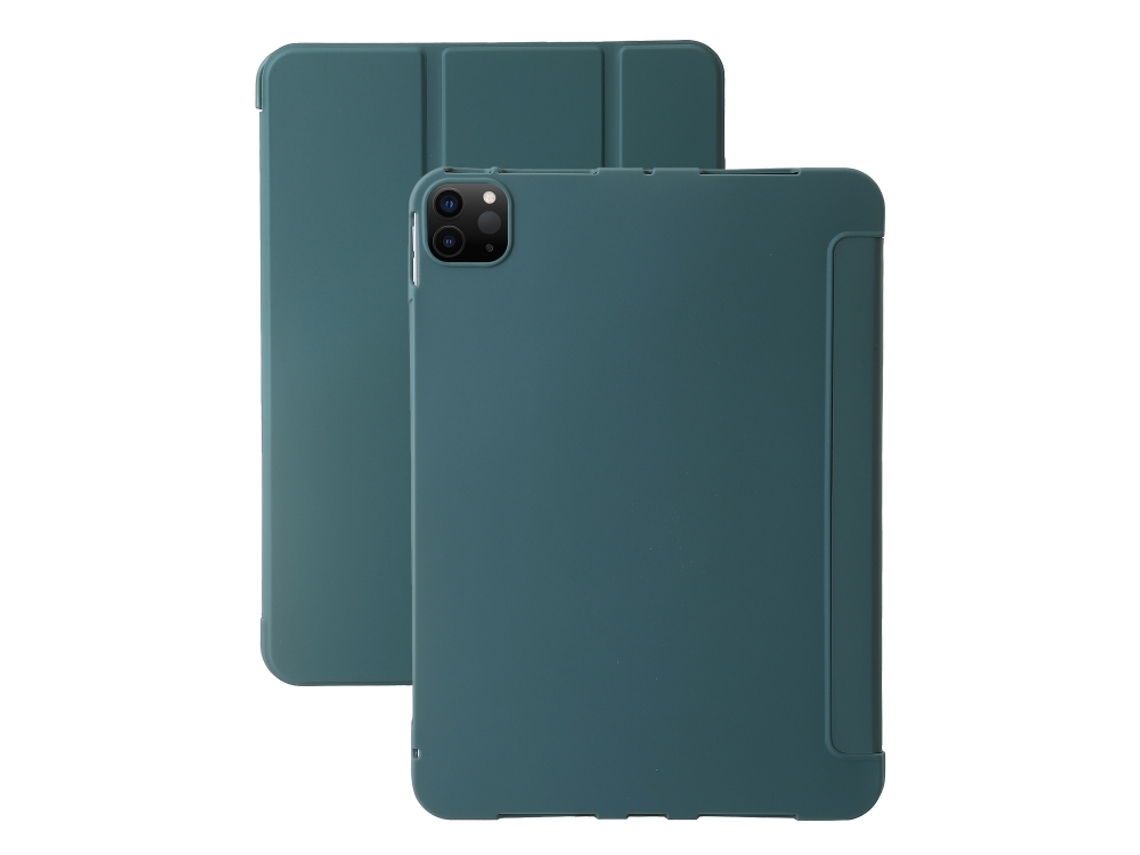Capa Para Ipad 11 2025a16) 11 Polegadas Com 3 Dobras,verde Escuro