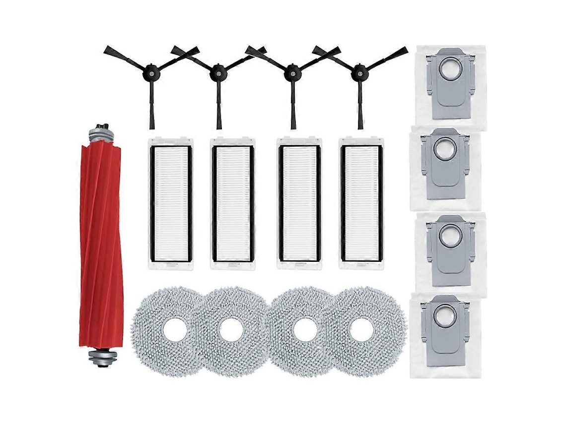 Para Aspirador Robô Roborock Qrevo S/qrevo Pro/qrevo Maxv: Rolo Principal, Escova Lateral, Filtro Hepa, Pano De Limpeza, Saco De Pó.