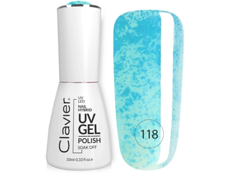 Luxury Holographic Glitter Gel Nail Polish 118 Sparkly Water, 10ml Clavier