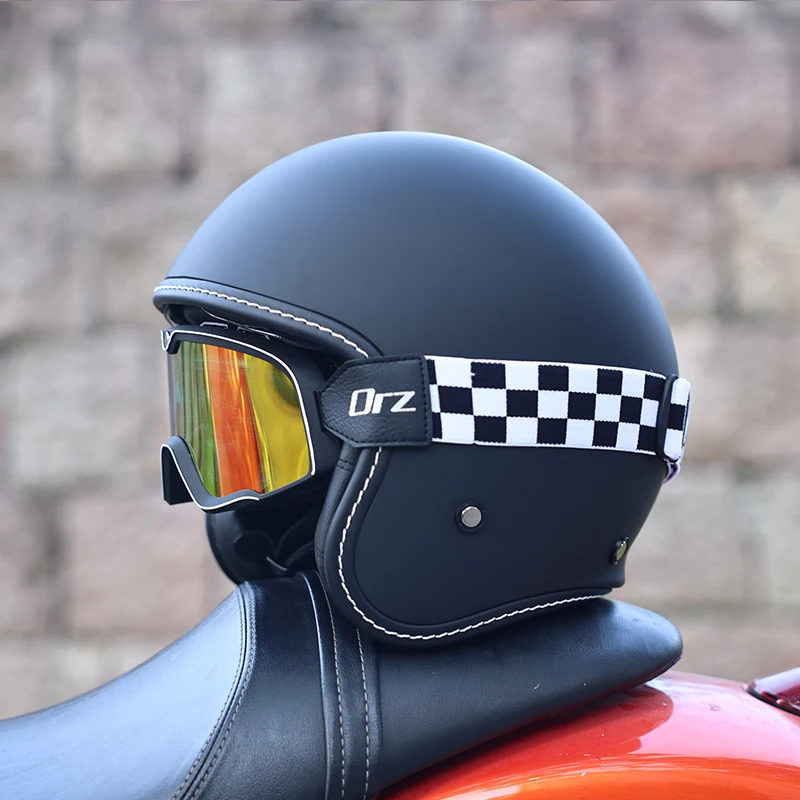 Capacete De Motocicleta (g) 3/4, Certificado Dot, Casco Em Abs