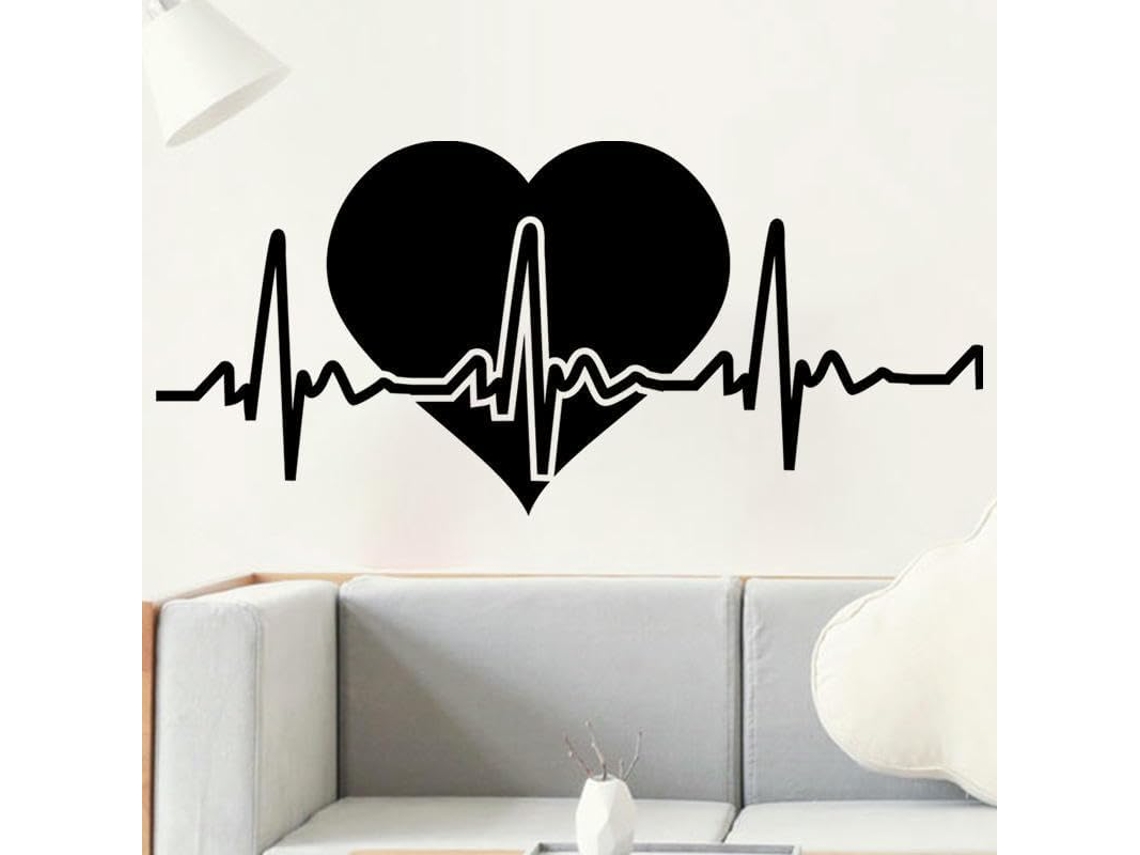 Jm Life Black Love Running Wavy Wall Adesivos Salão Quarto Decoração Adesivo (2 Conjuntos)