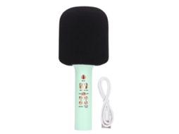 Ats micrófono Inalámbrico Portátil Cute Profesional de Alto Volumen para Hogar Verde, Micrófono Bluetooth de Mano
