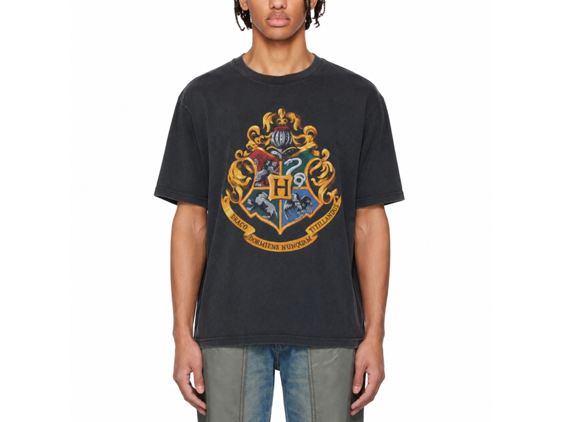 Rockinstone Harry Potter Hogwarts Black T-shirt Size:xl