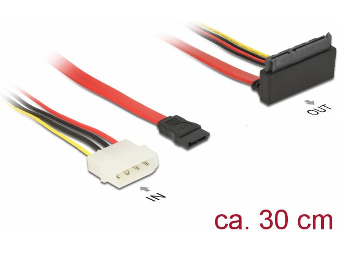 Cabo de Dados DELOCK (Molex - SATA - 30 cm - Multicor)