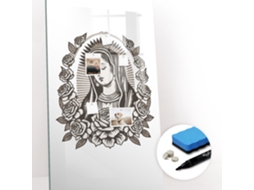 Quadro Magnético De Parede Virgem De Guadalupe Para O Quarto Das Crianças Espelharte (60x120 Cm)