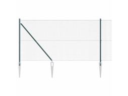 Conjunto 1 Painéis De Cerca Vidaxl Verde Aço (10 X 1,4 M)