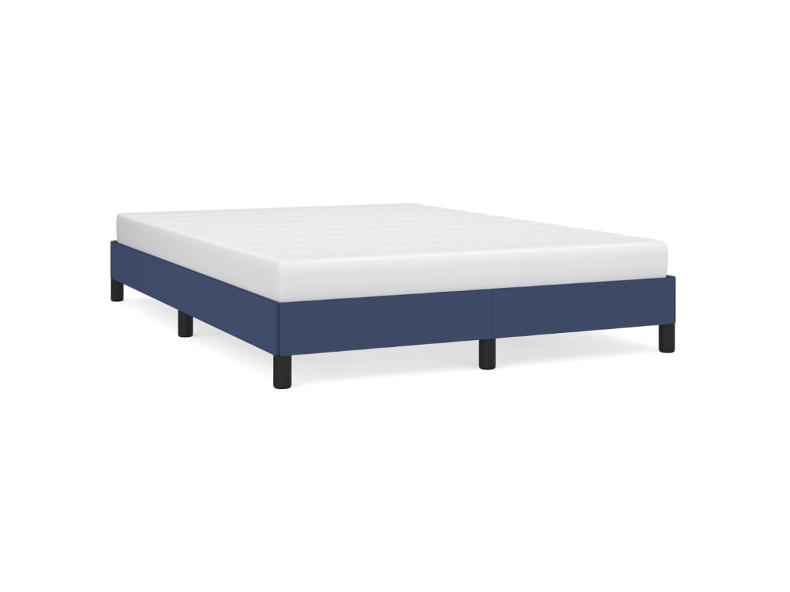 Estrutura de Cama Sem Colchão 140x190 Cm Tecido Azul MAISON EXCLUSIVE
