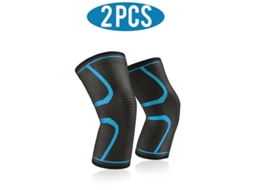 1/2 Peças Joelheiras De Suporte Para Artrite, Nylon, Esportes, Fitness, Compressão, Joelheiras, Corrida, 2 Peças, Azul Aquaforge