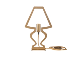 Candeeiro De Mesa Silhouette Ø22x33 Cm Ferro Perfurado Ouro Transparente Design Decorativo Moderno Fabricado Em Itália Conexão E14 Acessório De