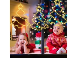 Luzes De Natal Para Janela De 55 Leds, 8 Modos E 3 Ganchos De Janela SUNNY SPACES