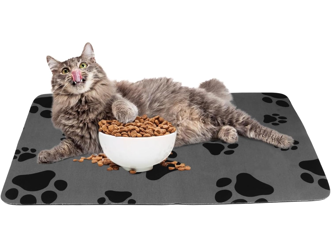 Tapete para Comedouro de Cães e Gatos, Antiderrapante, Ideal para Animais de Estimação AQUAFORGE