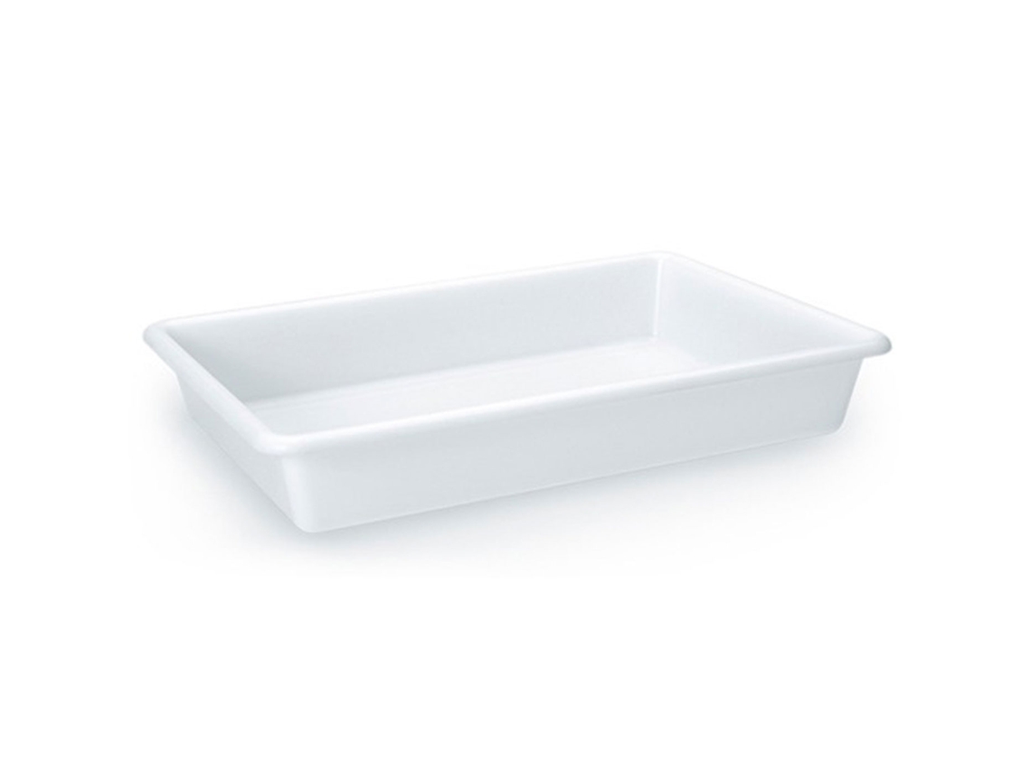 Bandeja De Armazenamento De Geladeira, Plástica, Reutilizável, Servir Comida, Lanches, Fabricada Na Espanha 2,5 Litros 30,5 X 23 X 5,5 Cm Branco Acan