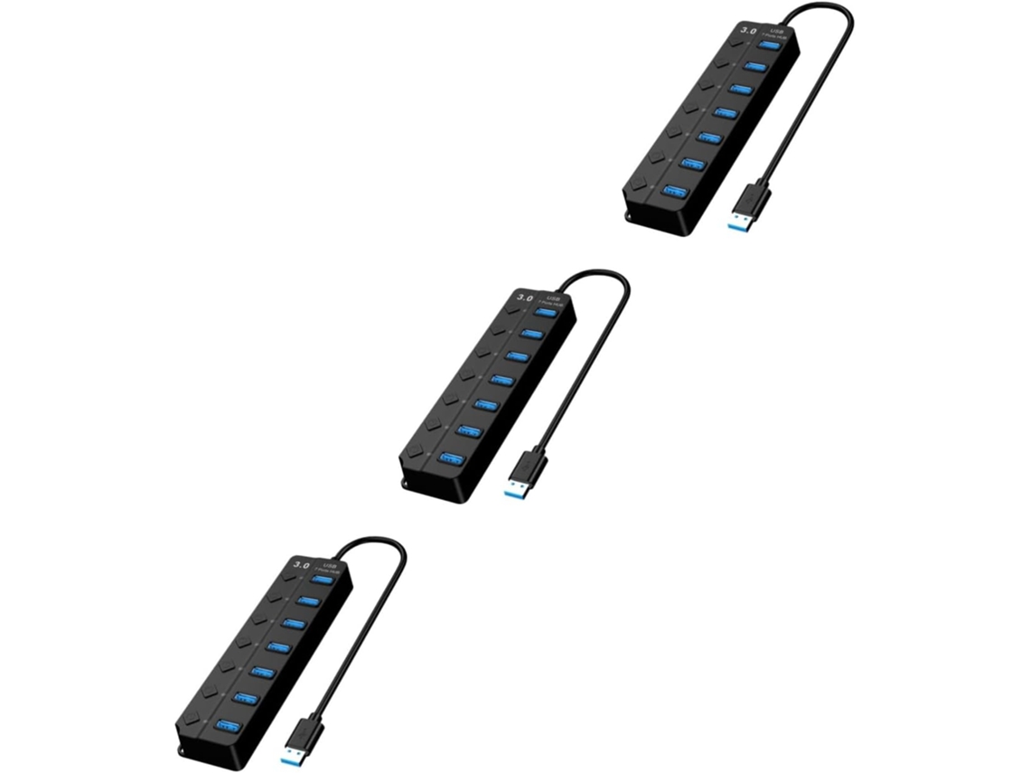 Conjunto De 3 Hubs Usb Com Adaptadores Divisores E Múltiplas Portas