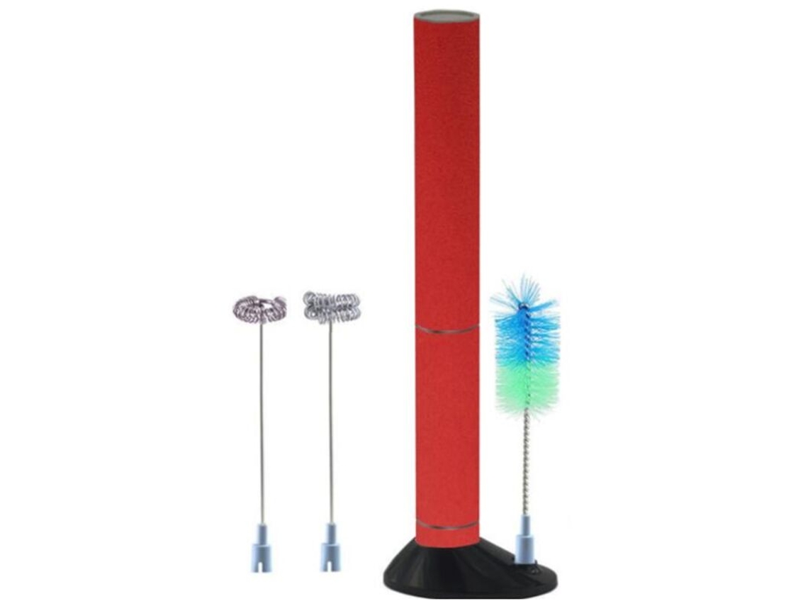 Espumador Elétrico de Leite, Batedor Duplo, Vermelho AQUAFORGE