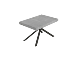 Mesa Extensível Niket 130/234x90 Cm Concreto Pernas Antracite Itamoby