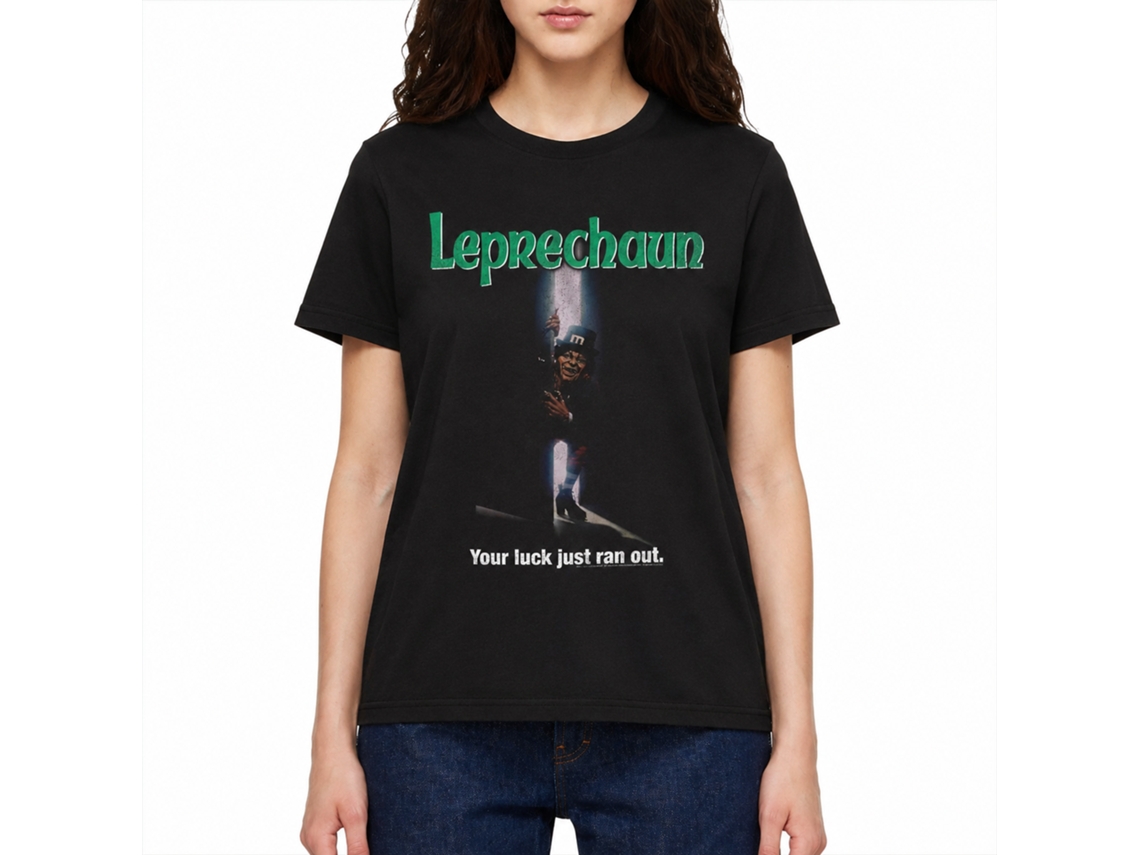 Rockinstone Leprechaun Movie Poster Ish Black Adult T-shirt Size:m