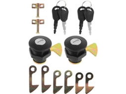 Conjunto de 2 travas universais para bagageiros traseiros de scooters e motocicletas elétricas.