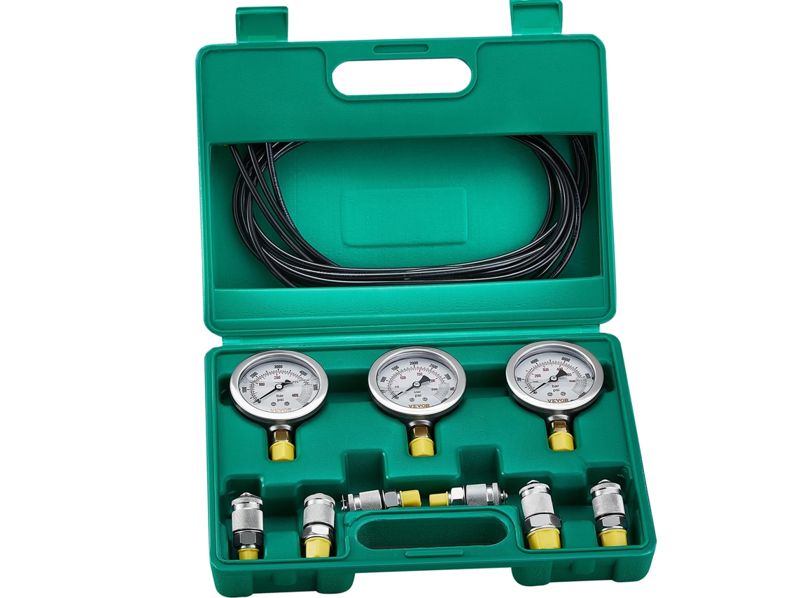 Kit De Teste De Pressão Hidráulica, Faixa De 5 Manômetros, Aço Inoxidável Durável, Acoplamentos Versáteis,3heads 6pieces Oem