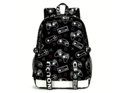 Mochila De Estudante Panoona Consola Jogos Estampa 3d Completa 17 Pol Estilo 2