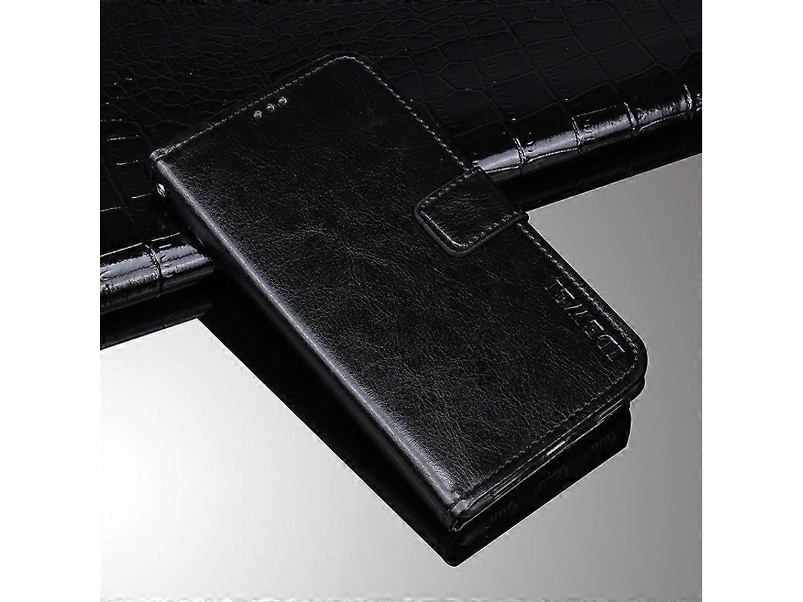 Capa De Couro Estilo Crazy Horse Com Flip Horizontal E Compartimentos Para Cartões E Carteira Para Oppo Realme Gt Master (preta)