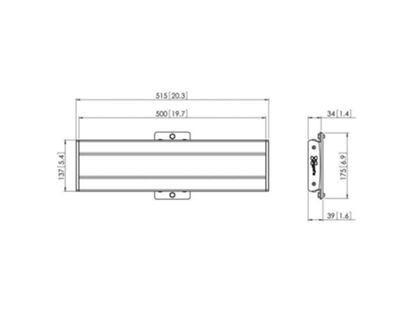 PFB 3405 INTERFACE BAR 515MM SILVER PFB3405S