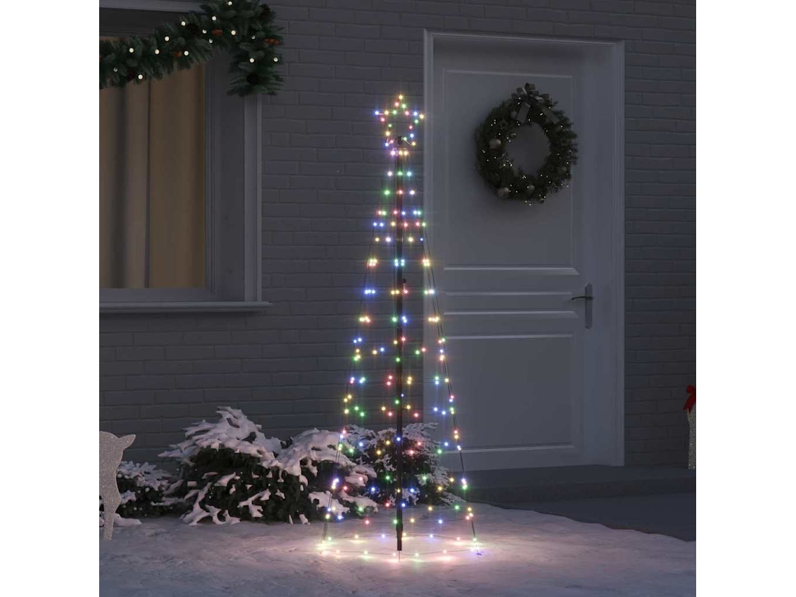 Vidaxl Árvore De Natal Led Com Estacas Para O Solo Multicolor 250 Cm