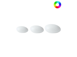 Conjunto De 3 Lámparas De Led Decorativas Para O Exterior Farallon Blanco