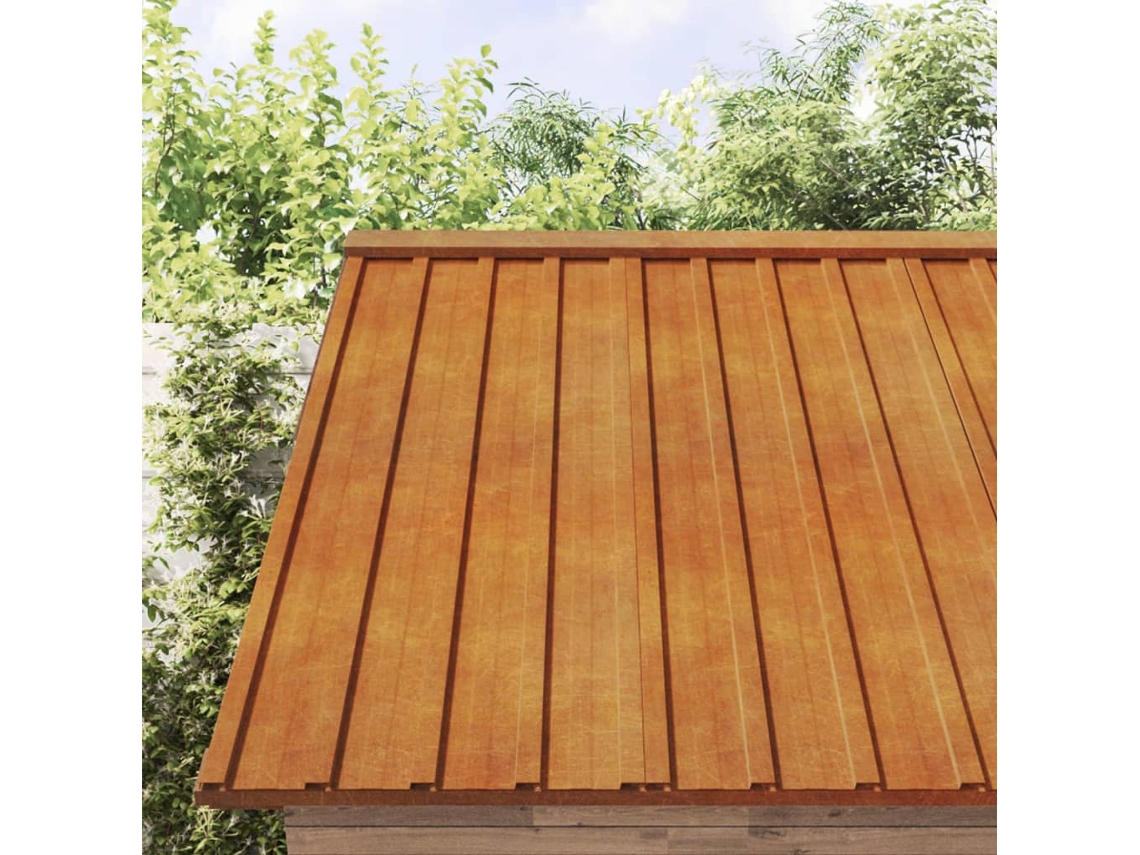 Vidaxl Painel De Telhado 12 Pcs 60x44 Cm Aço Corten Cor Enferrujado