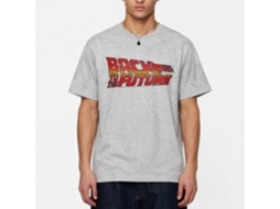 Rockinstone Back To The Future Movie Logo B2f Heather Gray Adult T-shirt Size:xl