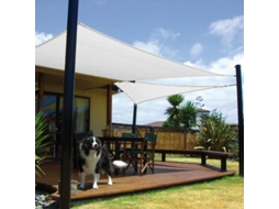 Toldo vela sombra jardin cuadrada 3,6x3,6 metros blanca