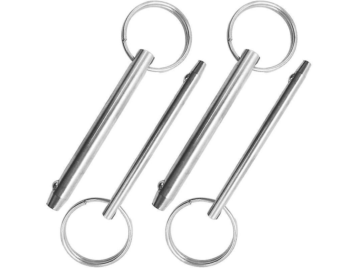 Conjunto De 4 Pasadores De Liberación Rápida, Diámetros 8mm Y 6.3mm, Longitud Total 76mm, Acero Inoxidable 316