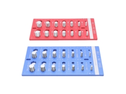 Laxiscreed Kit De Verificação De Rosca Para Parafusos E Porcas Com 14 Tamanhos, Inclui Pares Vermelhos E Azuis