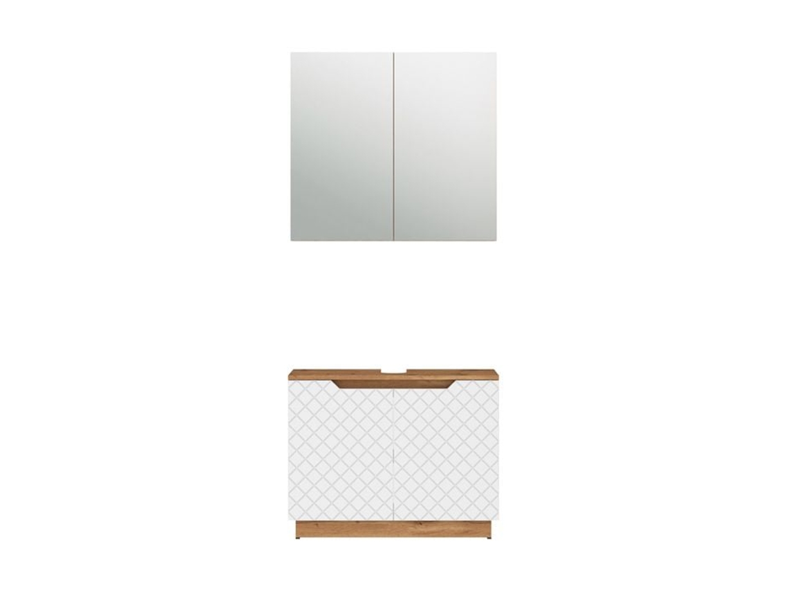 Conjunto de Mobiliário para Casa de Banho VICCO 2 Peças Branco com Armário (79,6x62,1x32 cm)