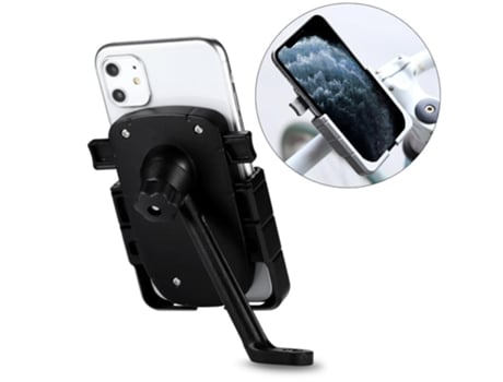 Suporte Universais Bike Mount Mirror Phone Holder - Preto