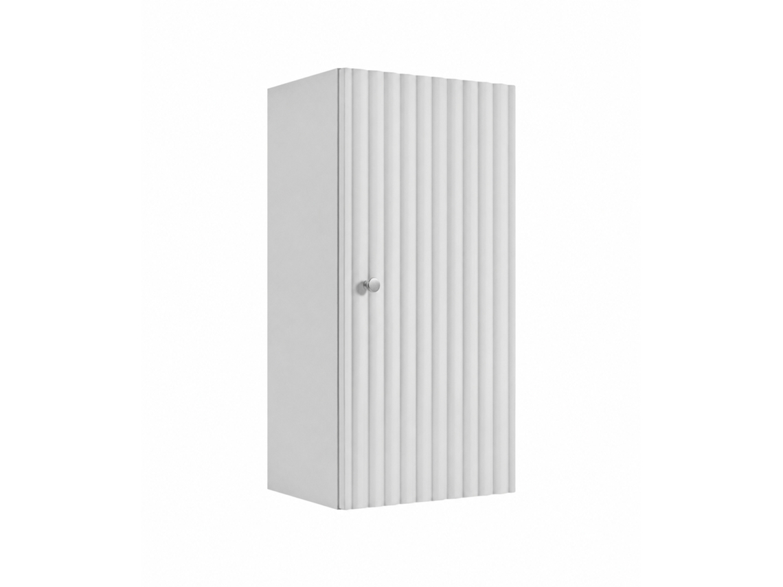 Meia-coluna De Casa De Banho, Branco, Puxadores Em Três Cores, 35 X 27 X 68 Cm