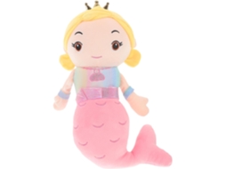 Pelúcia De Sereia Para Meninas, 40cm, Rosa Claro, Algodão Pp, Leve,