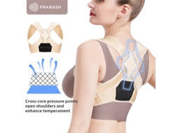 Pranashx2 Corretor Postura Suporte Lombar Ajustável Coluna Costas Ombros Correção Corcunda Adulto Recuperação