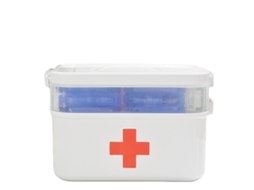 Caixa De Primeiros Socorros Retrô Esmaltada, Estilo Boutique, Para Armazenamento Medicamentos E Decoração Casa, Com Tampa Bandeja Aquaforge