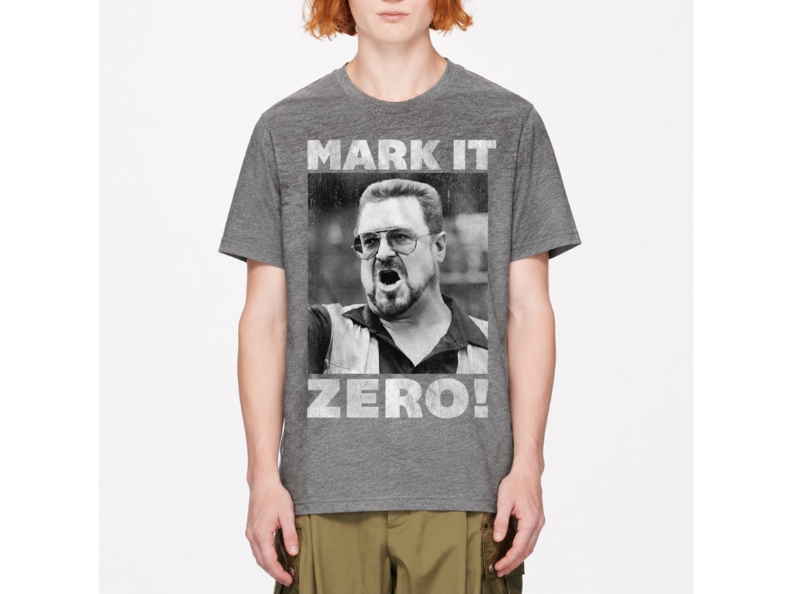 Rockinstone The Big Lebowski Mark It Zero Heather Graphite Adult T-shirt Size:xxxl