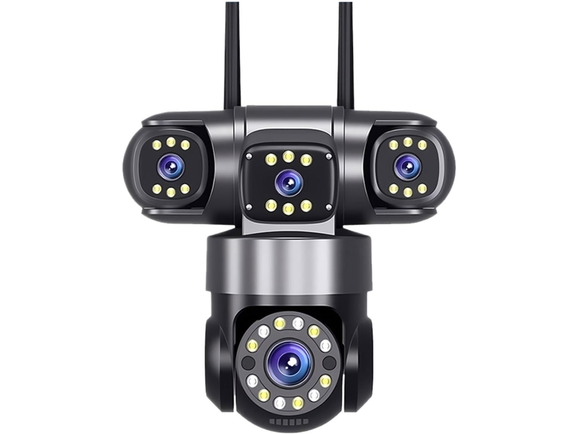 Câmera Ip Wifi 20mp 10k, Quatro Lentes, Telas, Externa, Ptz, À Prova D'água SFUSHOS