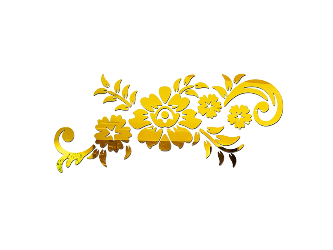 Adesivos de Parede em Acrílico 3D com Flores para Decoração DIY Home LAXISCREED
