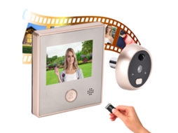 Campainha Inteligente Com Câmera De Visão Noturna 2.8" Lcd Ângulo 135° Para Segurança Residencial