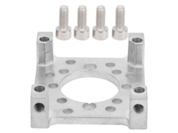 Suporte de motor quadrado Zinco (fácil instalação, 4 eixos M4 x 0,7 mm)