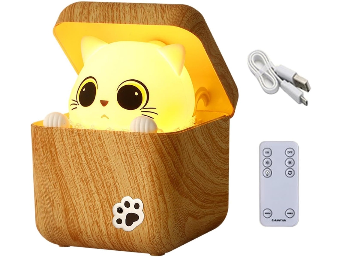 Gato De Brinquedo Com Luzes E Ativação Sonora 3 Modos Ajustáveis Tema